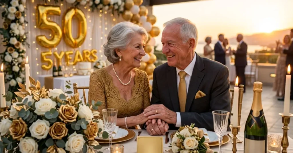 Romantic Golden Wedding Anniversary Wishes