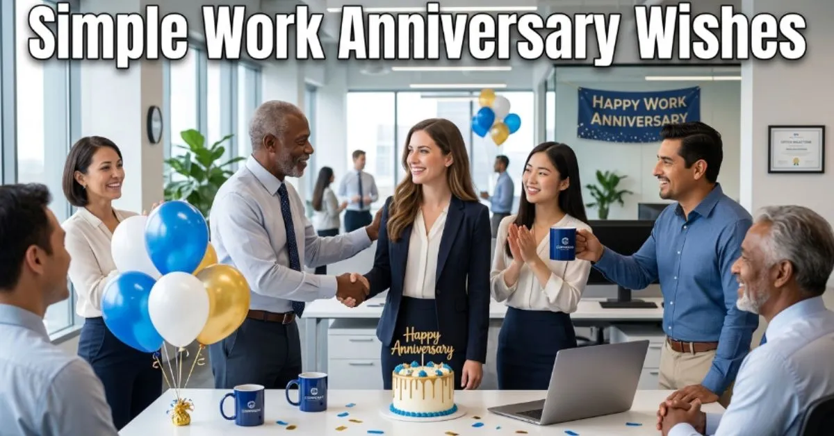Simple Work Anniversary Wishes