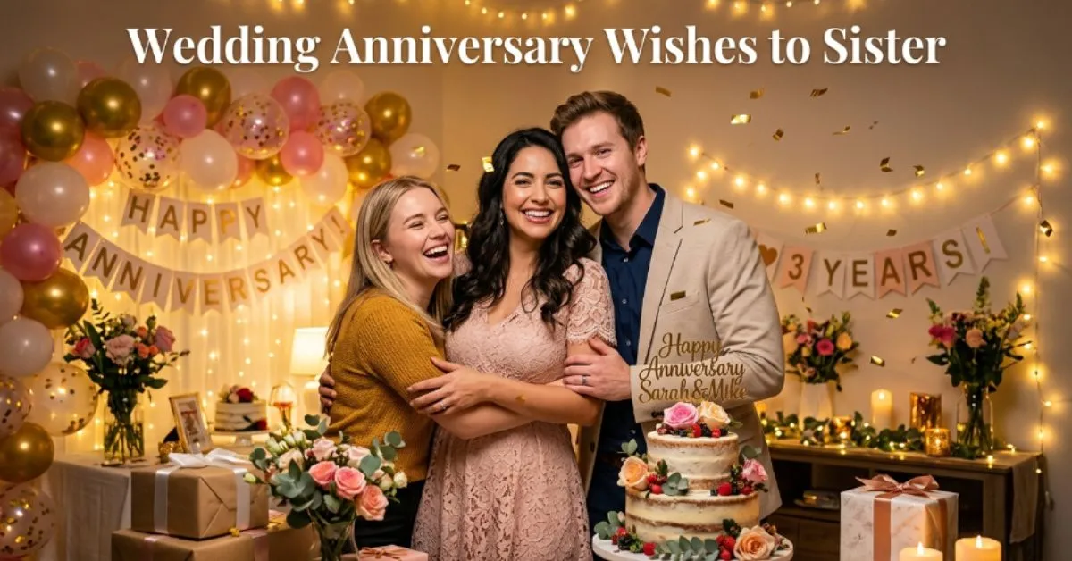 Wedding Anniversary Wishes to Sister