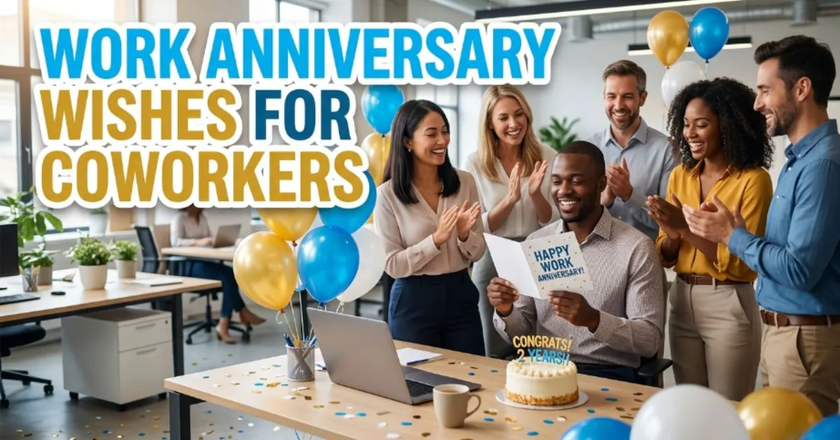 Work Anniversary Wishes for Coworker