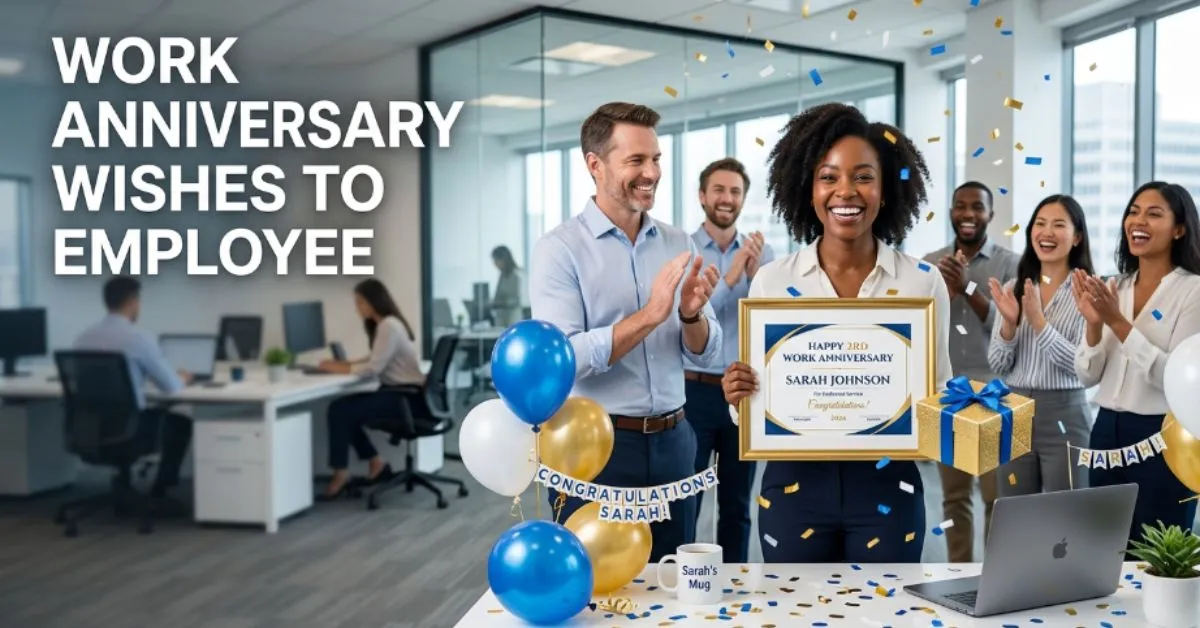 Work Anniversary Wishes to Employee