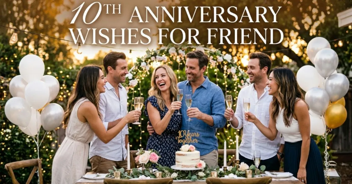 10th Anniversary Wishes for Friend