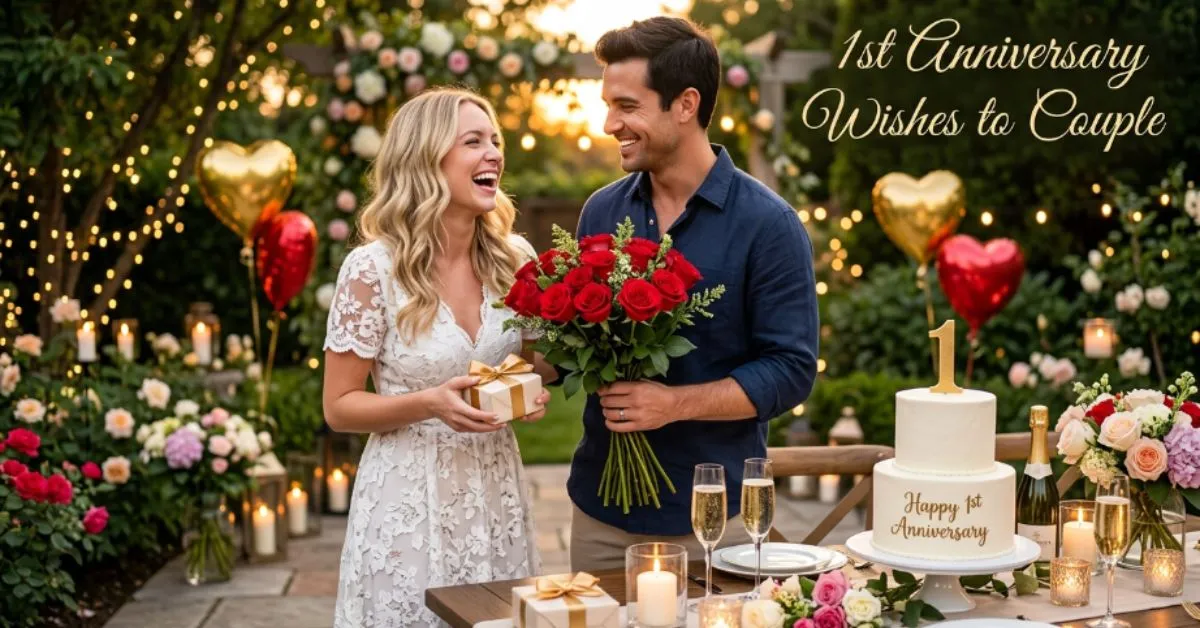 1st Anniversary Wishes to Couple
