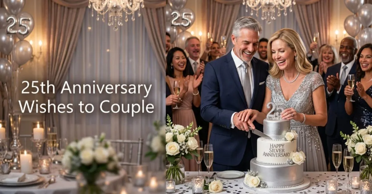 25th Anniversary Wishes to Couple