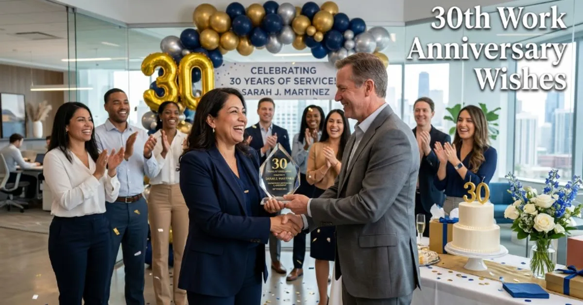 30th Work Anniversary Wishes