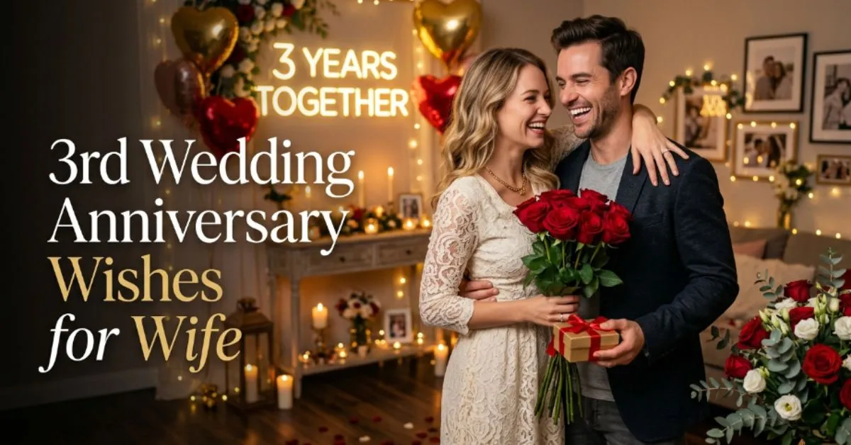 3rd Wedding Anniversary Wishes for Wife