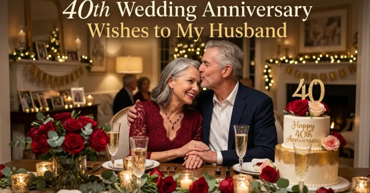 40th Wedding Anniversary Wishes to My Husband