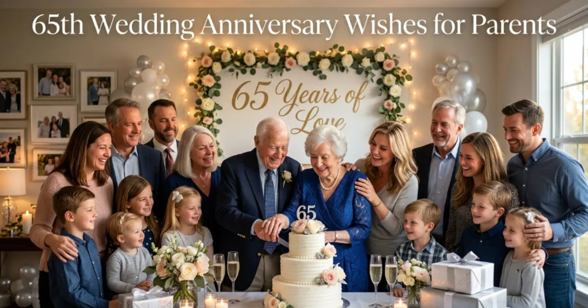 65th Wedding Anniversary Wishes for Parents