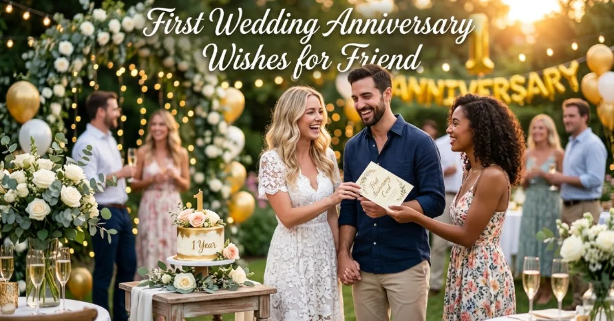 First Wedding Anniversary Wishes for Friend