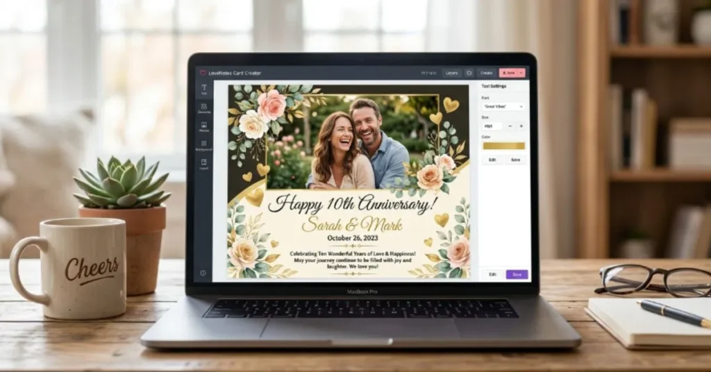 Free Wedding Anniversary Wishes with Photo Online