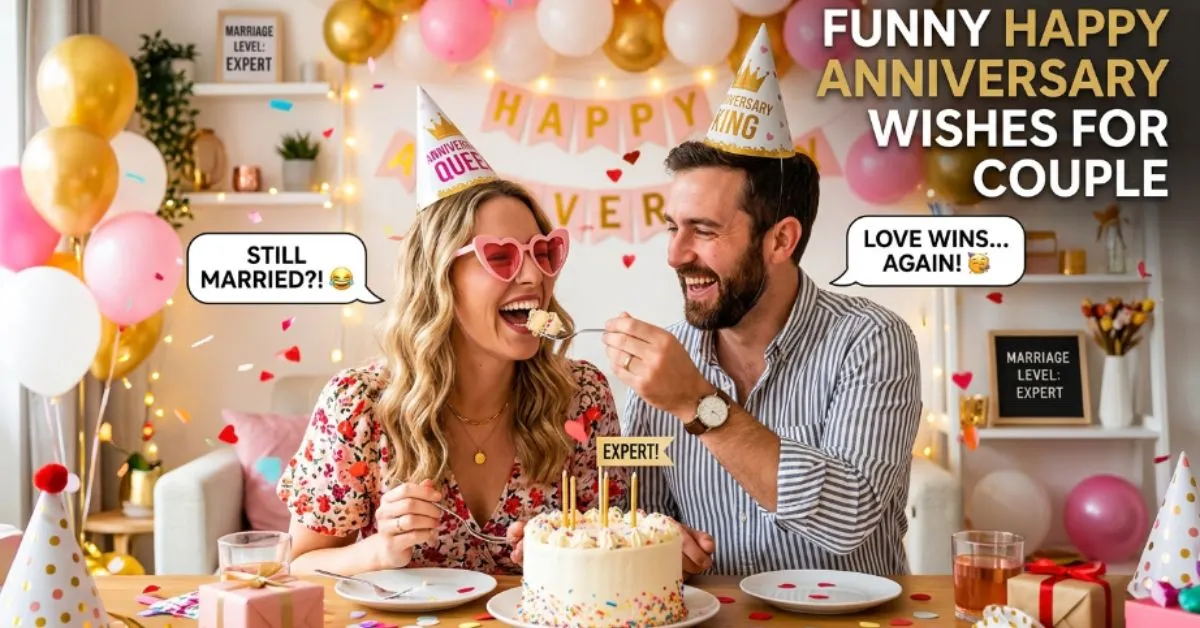 Funny Happy Anniversary Wishes for Couple