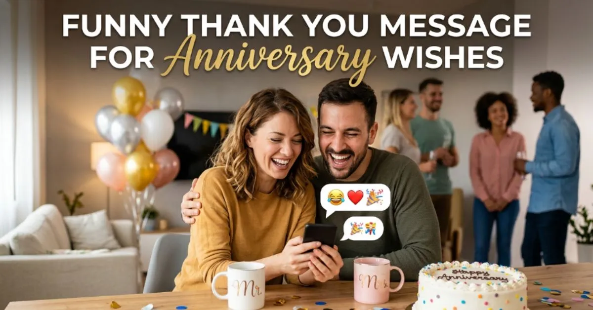Funny Thank You Message for Anniversary Wishes