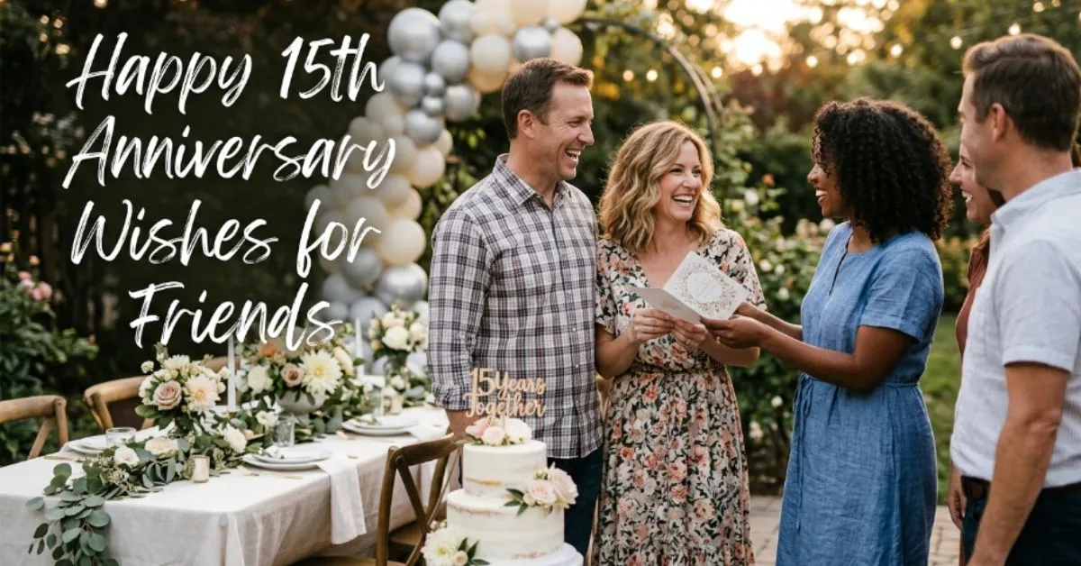 Happy 15th Anniversary Wishes for Friends
