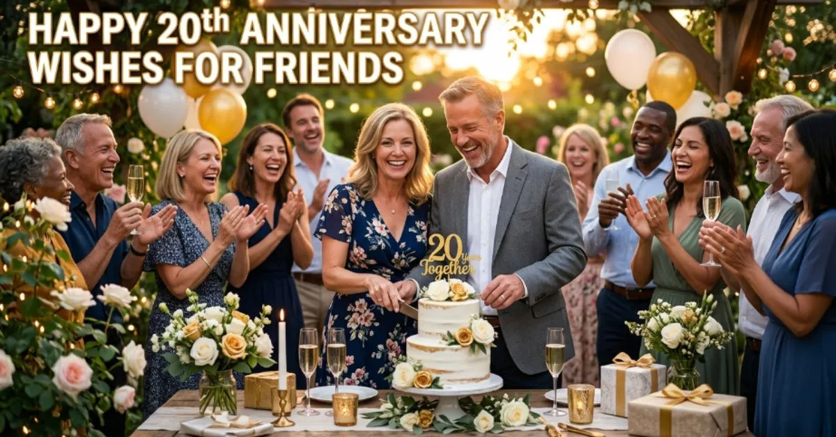 Happy 20th Anniversary Wishes for Friends