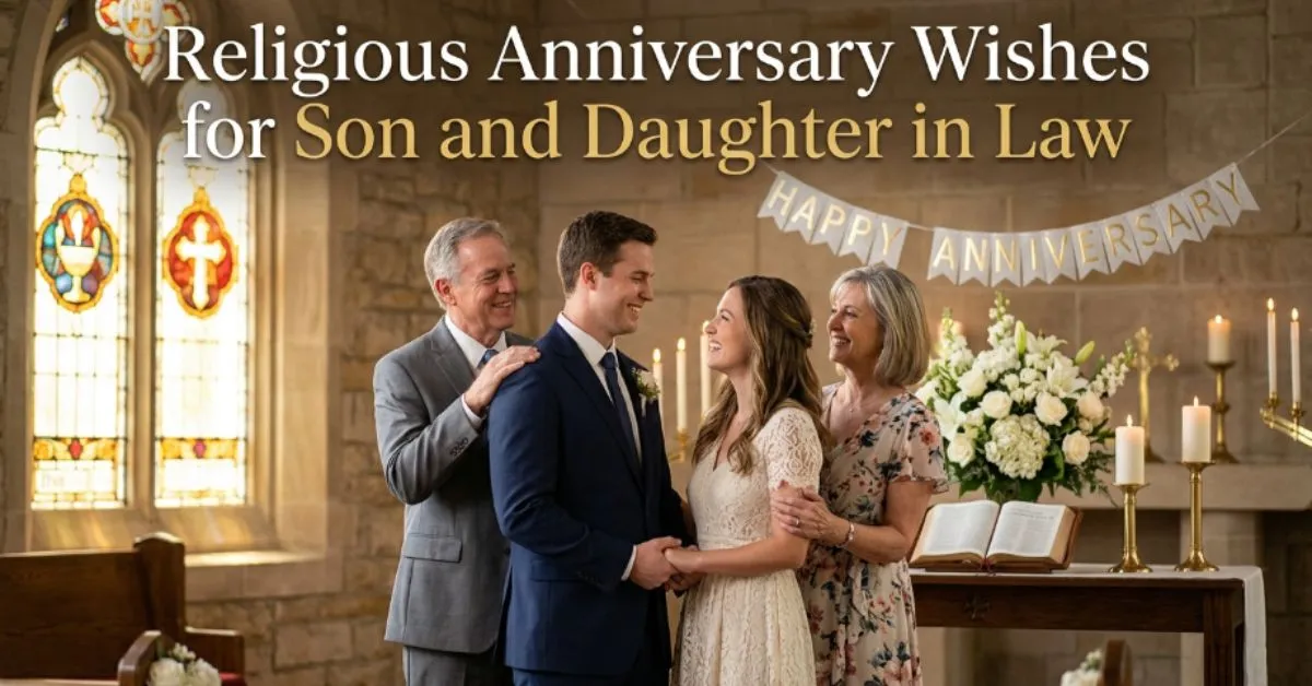 Religious Anniversary Wishes for Son and Daughter in Law