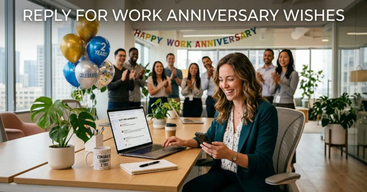 Reply for Work Anniversary Wishes