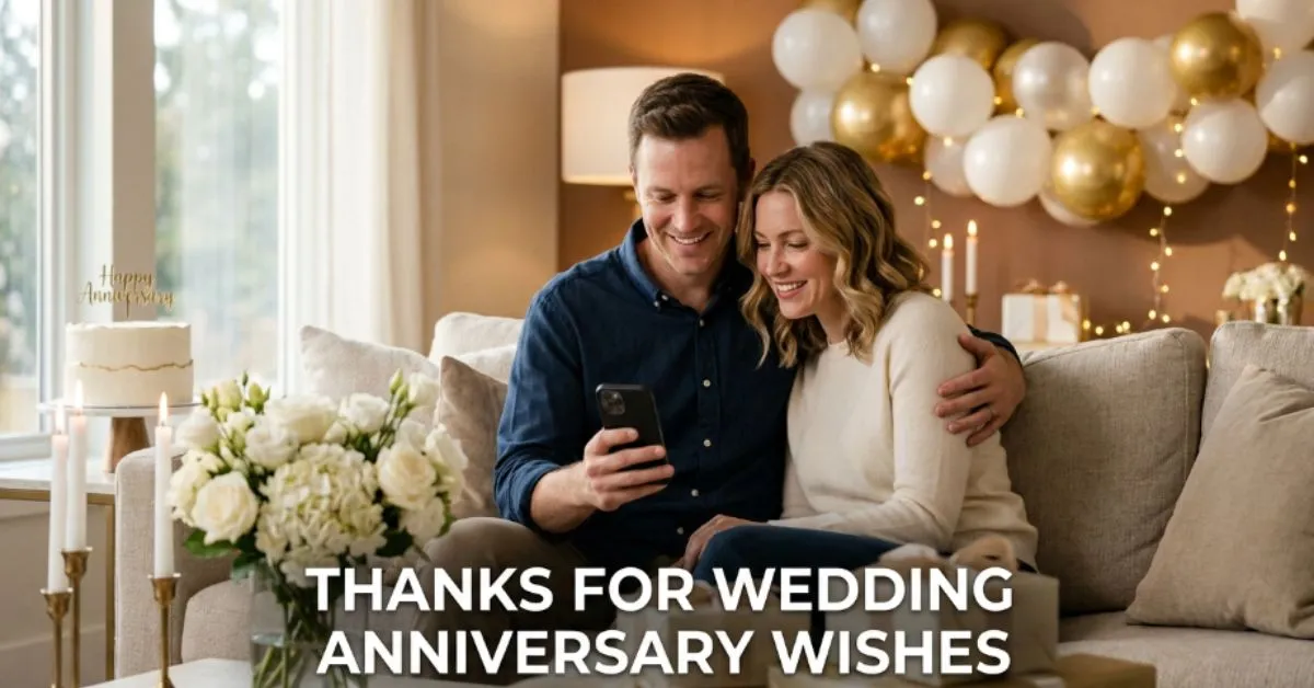 Thanks for wedding anniversary wishes
