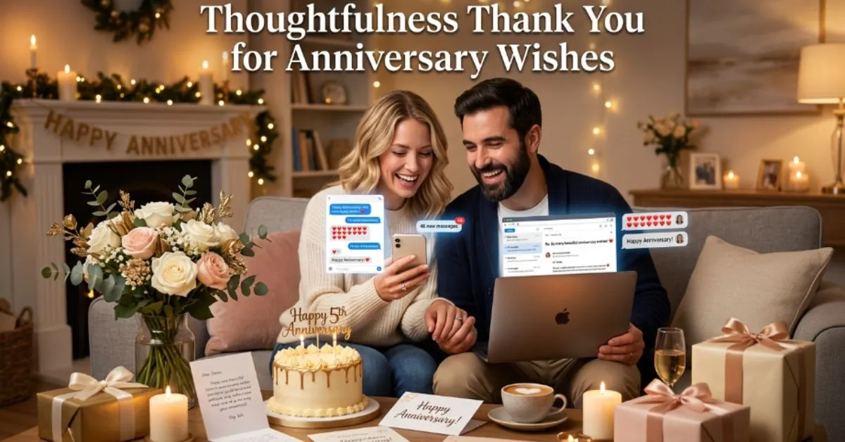 Thoughtfulness Thank You for Anniversary Wishes