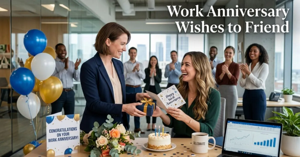 Work Anniversary Wishes to Friend