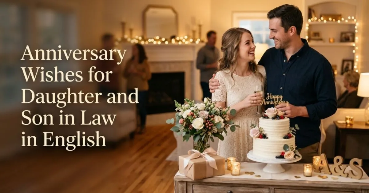 Anniversary Wishes for Daughter and Son in Law in English
