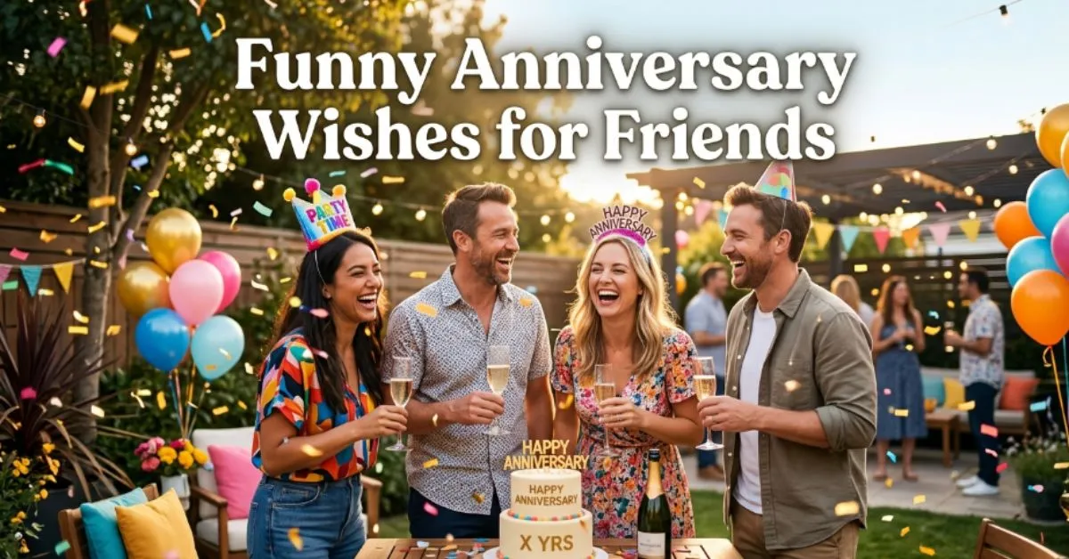 Funny Anniversary Wishes for Friends