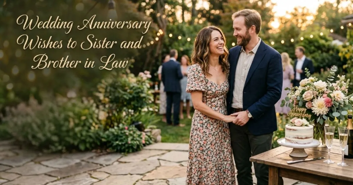 Wedding Anniversary Wishes to Sister and Brother in Law