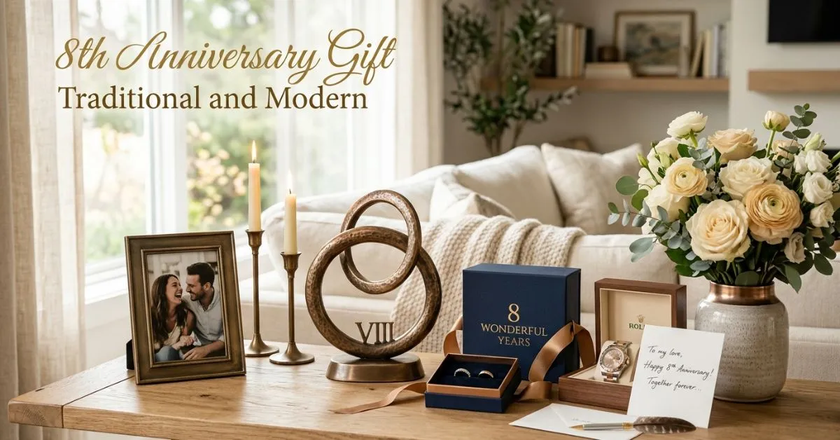 8th Anniversary Gift Traditional and Modern