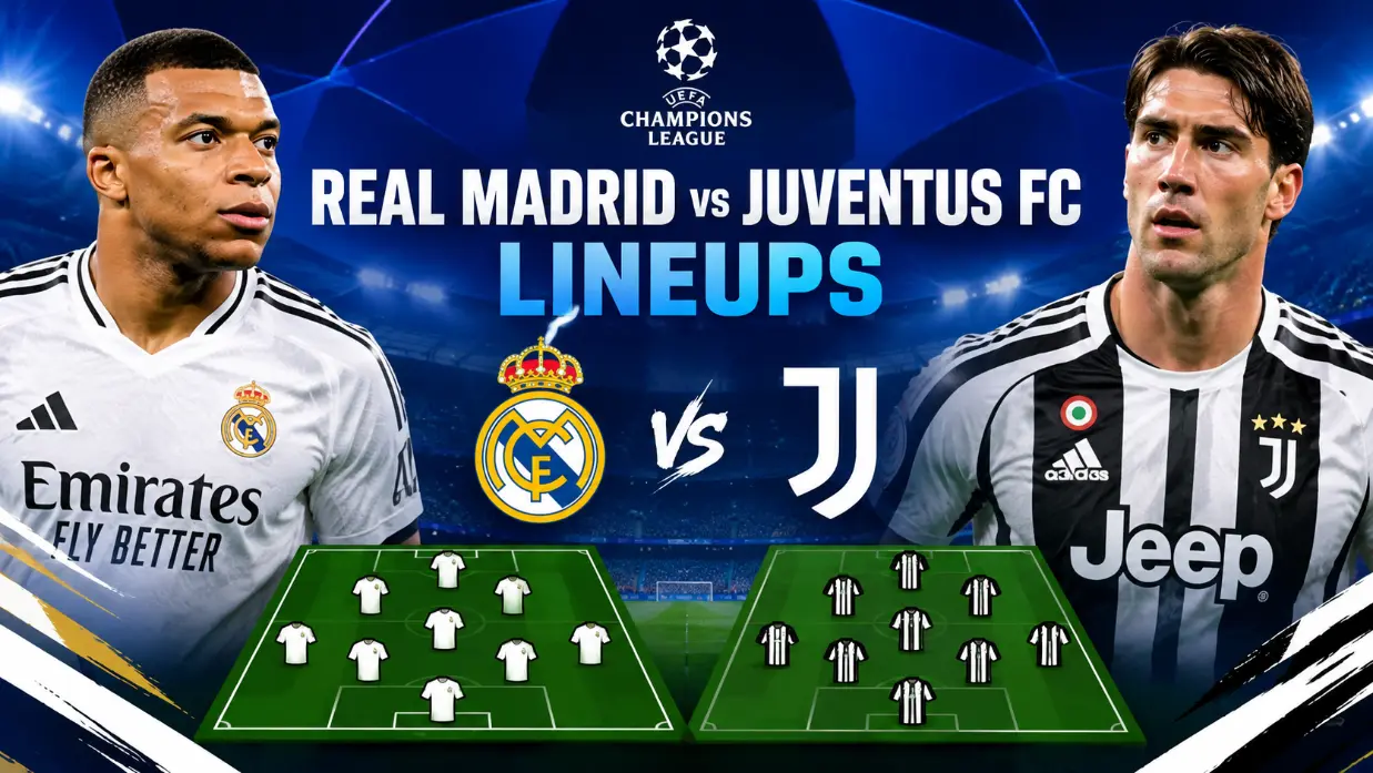 real madrid vs juventus fc lineups