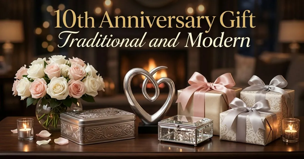 10th Anniversary Gift Traditional and Modern