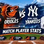 Baltimore Orioles vs New York Yankees Match Player Stats
