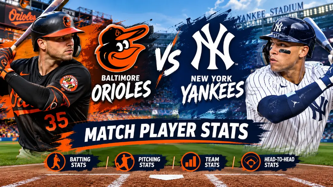Baltimore Orioles vs New York Yankees Match Player Stats
