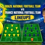 Brazil National Football Team vs France National Football Team Lineups Featured Snippet Answer The Brazil national football team vs France national football team lineups for their March 26, 2026, international friendly featured stars such as Vinícius Júnior, Raphinha, Casemiro, Kylian Mbappé, Ousmane Dembélé, and Michael Olise. Brazil started with Ederson in goal, while France selected Mike Maignan. France won the match 2–1. Key Takeaways Brazil started with Ederson, Bremer, Léo Pereira, Casemiro, Raphinha, Vinícius Júnior, and Matheus Cunha. France's XI included Mike Maignan, Ibrahima Konaté, Aurélien Tchouaméni, Ousmane Dembélé, Michael Olise, Hugo Ekitiké, and Kylian Mbappé. Brazil was coached by Carlo Ancelotti, while France was managed by Didier Deschamps. France won the friendly 2–1, with goals from Mbappé and Ekitiké. Bremer scored Brazil's goal. The match took place at Gillette Stadium in Foxborough, Massachusetts, in front of 66,215 spectators. Brazil National Football Team Starting Lineup Brazil entered the March 26 friendly with a strong attacking group led by Vinícius Júnior and Matheus Cunha, while Casemiro provided experience in midfield. The confirmed Brazil starting lineup was: Position Player Goalkeeper Ederson Right Back Wesley Center Back Bremer Center Back Léo Pereira Left Back Douglas Santos Midfielder Casemiro Midfielder Andrey Santos Attacker Raphinha Attacker Gabriel Martinelli Forward Matheus Cunha Forward Vinícius Júnior Brazil Formation and Setup Brazil's lineup was commonly recorded as a 4-4-2, although different match-data providers described the attacking shape slightly differently. The back four consisted of Wesley, Bremer, Léo Pereira, and Douglas Santos, with Casemiro and Andrey Santos providing the central midfield base. The attacking group gave Brazil several ways to progress the ball. Raphinha offered width, Martinelli provided another attacking option, and Vinícius Júnior remained the major threat on the left side. Carlo Ancelotti was Brazil's head coach for the match. FIFA's March results also lists Ancelotti as Brazil's coach. France National Football Team Starting Lineup France also selected a high-profile starting XI, with Kylian Mbappé leading the attack and Mike Maignan starting in goal. The confirmed France lineup was: Position Player Goalkeeper Mike Maignan Right Back Malo Gusto Center Back Ibrahima Konaté Center Back Dayot Upamecano Left Back Theo Hernández Midfielder Aurélien Tchouaméni Midfielder Adrien Rabiot Attacker Ousmane Dembélé Attacker Michael Olise Attacker Hugo Ekitiké Forward Kylian Mbappé France Formation and Setup France's starting structure was listed as a 4-5-1 by some match-data providers, while other sources described the attacking arrangement differently. The important point is that France had a back four of Gusto, Konaté, Upamecano, and Theo Hernández, with Tchouaméni and Rabiot supporting the midfield. The attacking options were particularly notable. Dembélé, Olise, Ekitiké, and Mbappé gave France several different ways to attack Brazil's defense. Didier Deschamps was France's head coach for the friendly. Brazil vs France Substitutes Both managers had experienced options available from the bench. Brazil Substitutes Brazil's substitutes included: Hugo Souza Bento Danilo Kaiki Roger Ibañez Fabinho Gabriel Sara João Pedro Endrick Luiz Henrique Igor Thiago Rayan Several of these players entered during the match. Luiz Henrique replaced Raphinha, João Pedro replaced Martinelli, and Ibañez, Danilo, Igor Thiago, and Gabriel Sara were also introduced. France Substitutes France had a deep bench featuring: Brice Samba Lucas Chevalier Lucas Digne Lucas Hernández Pierre Kalulu Maxence Lacroix Eduardo Camavinga N'Golo Kanté Warren Zaïre-Emery Rayan Cherki Désiré Doué Randal Kolo Muani Marcus Thuram Maghnes Akliouche France used several of these players during the second half, including N'Golo Kanté, Maxence Lacroix, Désiré Doué, Marcus Thuram, Pierre Kalulu, and Maghnes Akliouche. Brazil vs France Lineup Changes The match saw multiple changes after halftime. For Brazil, Luiz Henrique came on for Raphinha, while João Pedro replaced Gabriel Martinelli. Wesley was later replaced by Roger Ibañez, Andrey Santos made way for Danilo, and Matheus Cunha was replaced by Igor Thiago. Gabriel Sara also entered for Casemiro late in the game. France also rotated its attacking and midfield options. N'Golo Kanté replaced Tchouaméni, Maxence Lacroix replaced Dembélé, and Désiré Doué came on for Ekitiké. Marcus Thuram replaced Mbappé before late changes involving Kalulu and Akliouche. One important lineup event was Dayot Upamecano's dismissal. BBC reported that France played with 10 men after Upamecano was sent off, adding another layer to the second half. Brazil vs France Match Result and Goal Scorers The match finished: Brazil 1–2 France France scored first through Kylian Mbappé in the 32nd minute. Hugo Ekitiké then doubled France's advantage in the 65th minute. Brazil responded through Bremer in the 78th minute, but France held on for the victory. FIFA confirms the same 2–1 result and goal sequence. The match statistics also show a competitive contest. The Guardian recorded possession at 47% for Brazil and 53% for France, while Brazil registered 12 shots on target/off-target combined compared with seven for France. Key Players in the Starting Lineups Vinícius Júnior and Brazil's Attack Vinícius Júnior was one of the most recognizable names in Brazil's starting XI. With Raphinha and Martinelli also involved in the attacking setup, Brazil had several players capable of creating chances from wide areas. Matheus Cunha started alongside Vinícius and was another important part of Brazil's attacking structure. Kylian Mbappé and France's Attack Mbappé captained France and opened the scoring in the 32nd minute. BBC reported that the goal moved him to 56 international goals in 95 appearances at the time, leaving him one goal behind Olivier Giroud's France record. Behind and around him, France had Dembélé, Olise, and Ekitiké. That combination gave Deschamps different attacking profiles rather than relying on one player. Hugo Ekitiké and Michael Olise Ekitiké also made a direct impact by scoring France's second goal. Match data from Data F.C. listed Ekitiké as its highest-rated player, while Olise was also heavily involved in France's attacking group. Brazil vs France Lineups: Quick Comparison Brazil France Ederson Mike Maignan Wesley Malo Gusto Bremer Ibrahima Konaté Léo Pereira Dayot Upamecano Douglas Santos Theo Hernández Casemiro Aurélien Tchouaméni Andrey Santos Adrien Rabiot Raphinha Ousmane Dembélé Gabriel Martinelli Michael Olise Matheus Cunha Hugo Ekitiké Vinícius Júnior Kylian Mbappé The two lineups contained a mix of experienced international players and younger talent. Brazil relied on a blend of attacking pace and midfield experience, while France paired its established stars with players such as Ekitiké and Olise. Frequently Asked Questions Who started for Brazil against France? Brazil's starting XI included Ederson, Wesley, Bremer, Léo Pereira, Douglas Santos, Casemiro, Andrey Santos, Raphinha, Gabriel Martinelli, Matheus Cunha, and Vinícius Júnior. Who started for France against Brazil? France started Mike Maignan, Malo Gusto, Ibrahima Konaté, Dayot Upamecano, Theo Hernández, Aurélien Tchouaméni, Adrien Rabiot, Ousmane Dembélé, Michael Olise, Hugo Ekitiké, and Kylian Mbappé. What formation did Brazil use? Brazil was recorded in a 4-4-2 by TNT Sports and other match-data sources. Different providers can label fluid international formations differently because players frequently change positions during possession. What formation did France use? France was recorded in a 4-5-1 by Data F.C., while other providers used variations such as 4-2-3-1. The basic defensive structure featured four defenders with a midfield group supporting the attacking players. What was the final score between Brazil and France? France defeated Brazil 2–1 in the March 26, 2026, international friendly. Mbappé and Ekitiké scored for France, while Bremer scored for Brazil. Where was Brazil vs France played? The match was played at Gillette Stadium in Foxborough, Massachusetts. BBC reported an attendance of 66,215. Conclusion The Brazil national football team vs France national football team lineups featured some of the biggest names in international soccer. Brazil's XI included Vinícius Júnior, Raphinha, Casemiro, and Ederson, while France started Mbappé, Dembélé, Olise, Ekitiké, and Maignan. The March 26, 2026, friendly ended Brazil 1–2 France, with Mbappé and Ekitiké scoring for France and Bremer responding for Brazil. The confirmed team sheets, substitutions, and match events make this lineup useful for fans looking for the exact starting XIs rather than predicted teams.
